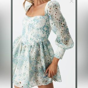 NWT Lila Flounce Dress in Water Floral